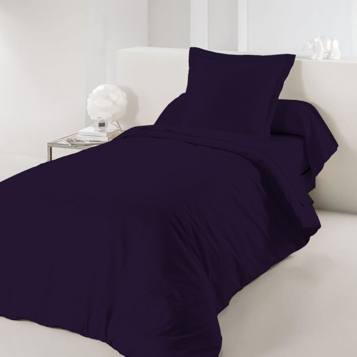 Housse de couette Prune / 100% Coton / 57 Fils/cm²