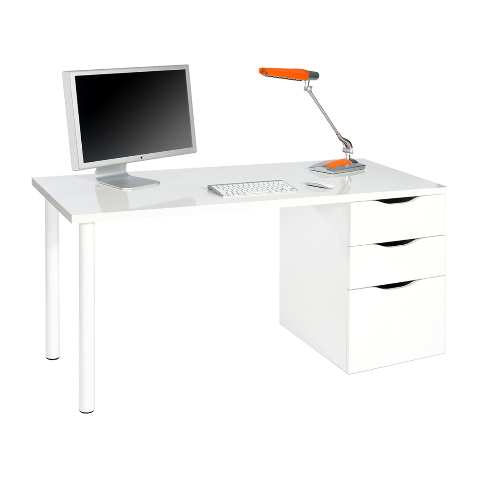 Mesa De Escritorio 74x138x60 Cm Blanco Artik