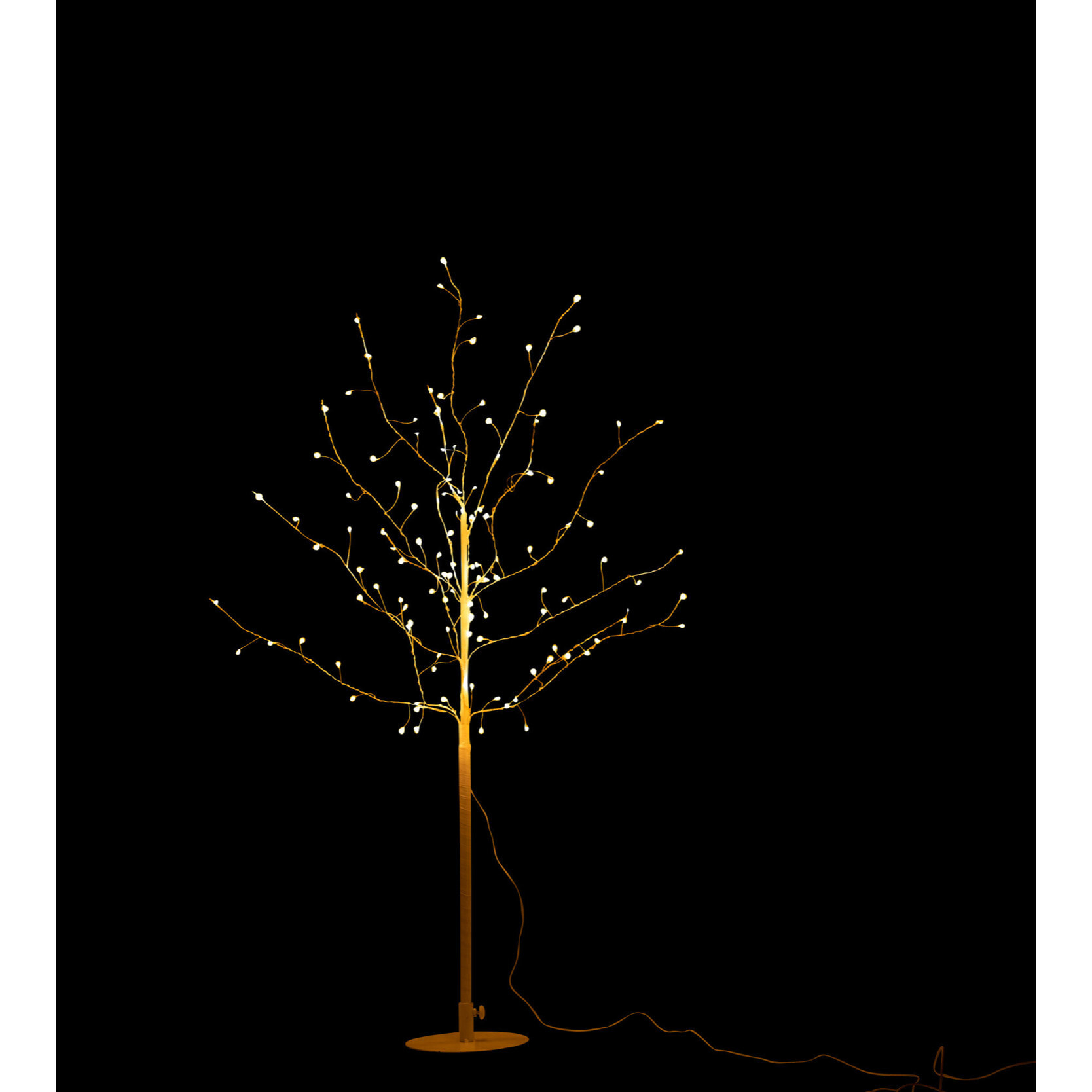 J-Line Arbre Nu + Led Metal Blanc Medium