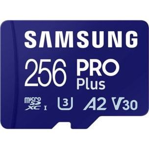 Carte Micro SD SAMSUNG 256 Go Pro Plus avec adaptateur