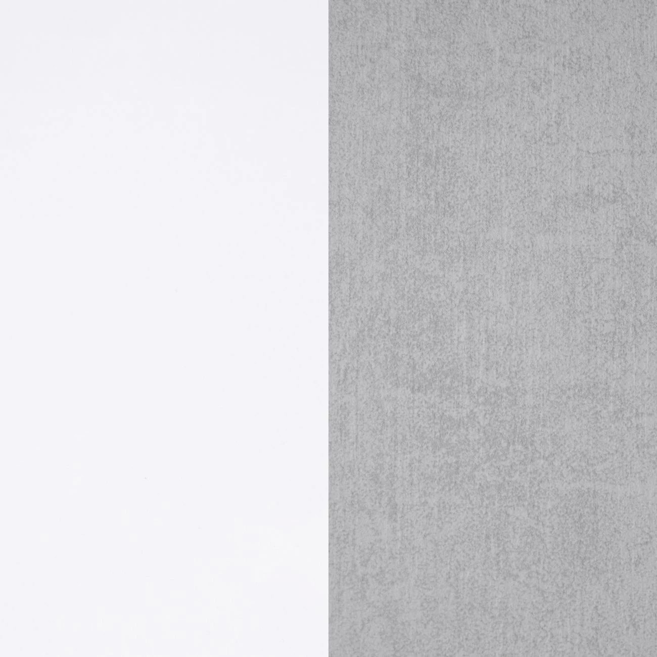 Mesa de comedor Dina Blanco Artik (Blanco Mate) - Gris Cemento