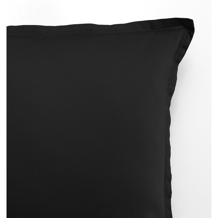 Paire de Taies D'oreiller 1pcs 100% Satin De Coton 105 Fils Noir