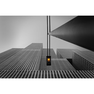 Tableau deco ville feu jaune Tableau alu Dibond