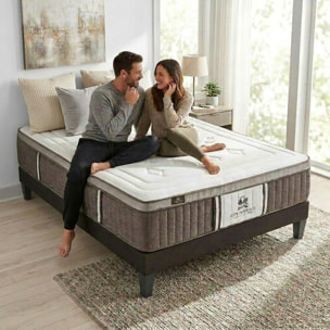 Ensemble Matelas Suite Impériale & Sommier KIT15, 35 cm, Ressorts Ensachés, Micro-Ressorts et Mémoire de Forme, Technologie Tri-Lattes, Soutien Ferme