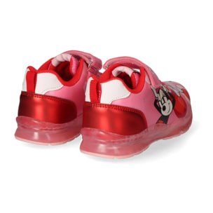 Zapatilla deportiva infantil suela ligera con luces "Minnie"