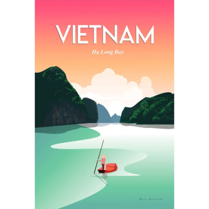Tableau voyage Vietnam Baie Halong Tableau alu Dibond