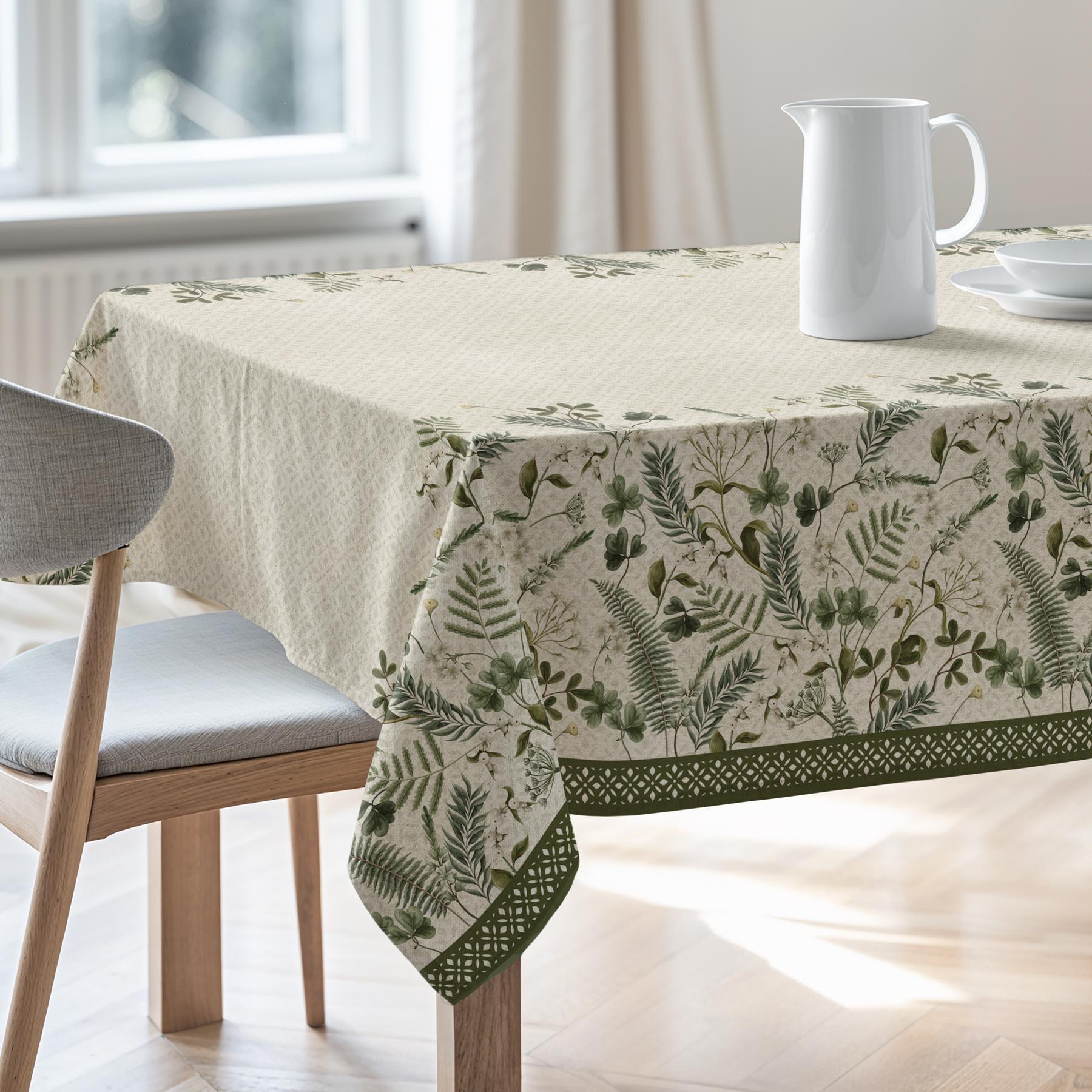 Nappe imprimée anti-tâches IMBIR VERT