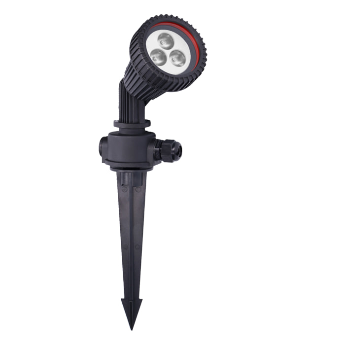 Forlight TIDIAN Foco Proyector Exterior para Jardín con IP65. Proyector con Pincho para Césped. Para Bombilla GU10. Color Negro