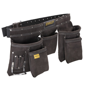 Porte outils double ceinture multiples poches - cuir de qualité supérieure