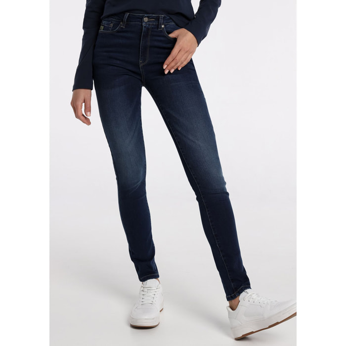 Jeans - skinny fit - azul denim