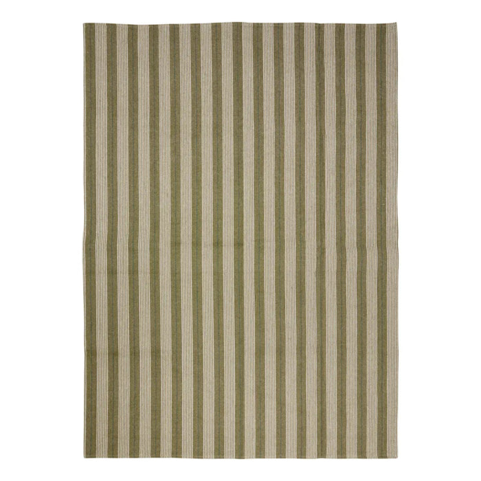 Tapis Groove 170x120cm rayé vert