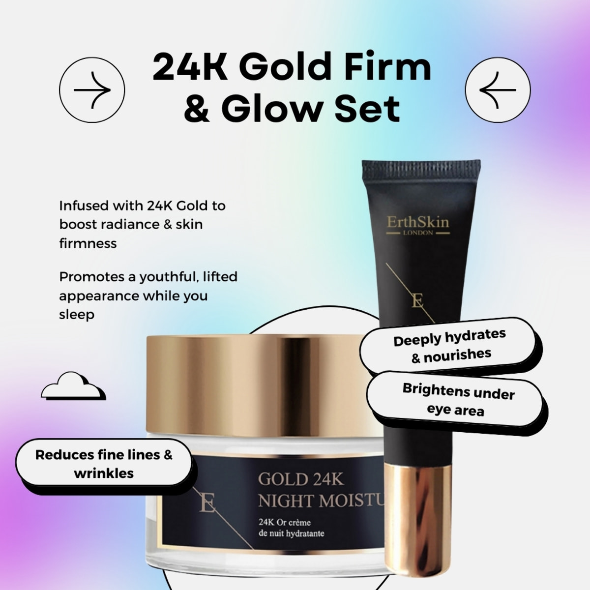 Esenciales para la noche y los ojos 24K