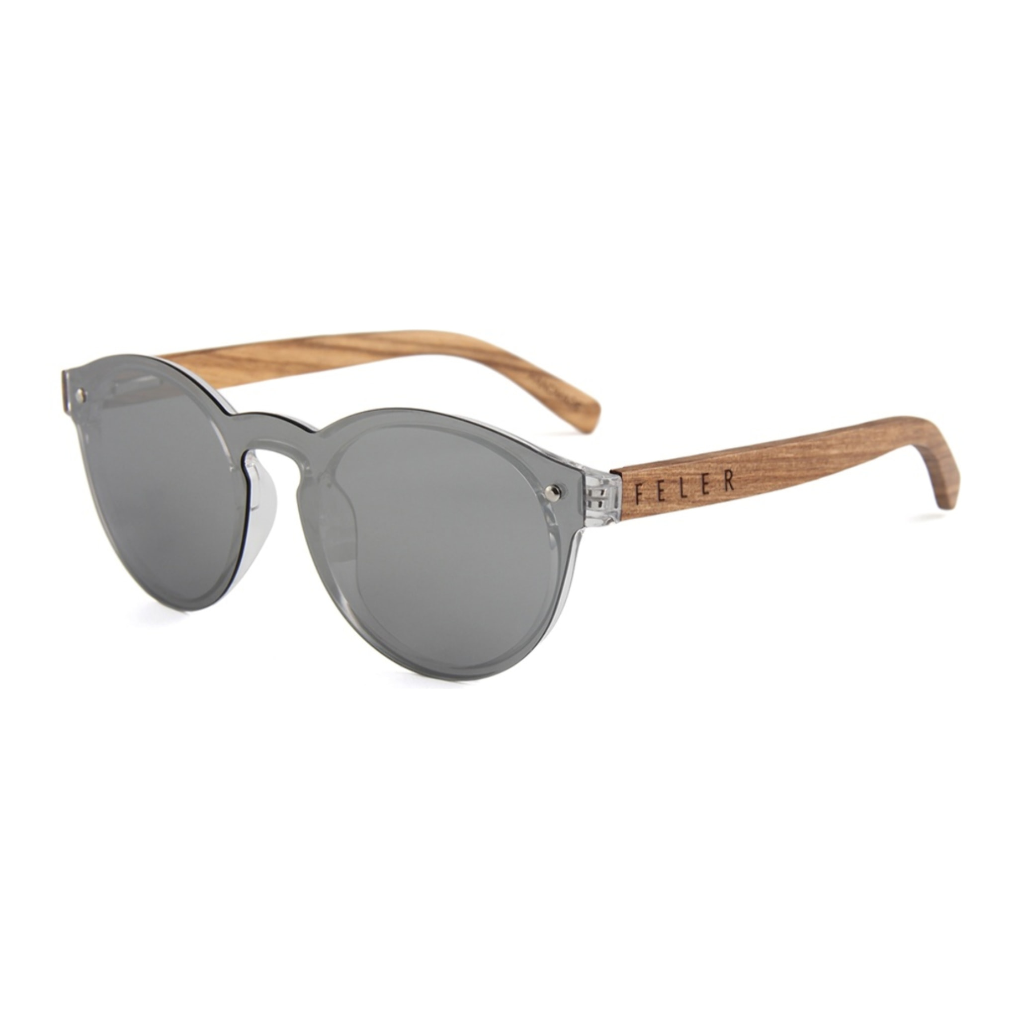 Gafas de Sol Feler 1502M-2 - SILVER Polarizadas de Madera Unisex 52 mm