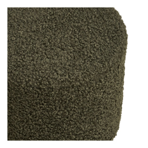 Ejby - Pouf rotondo in teddy verde ø34x36 cm