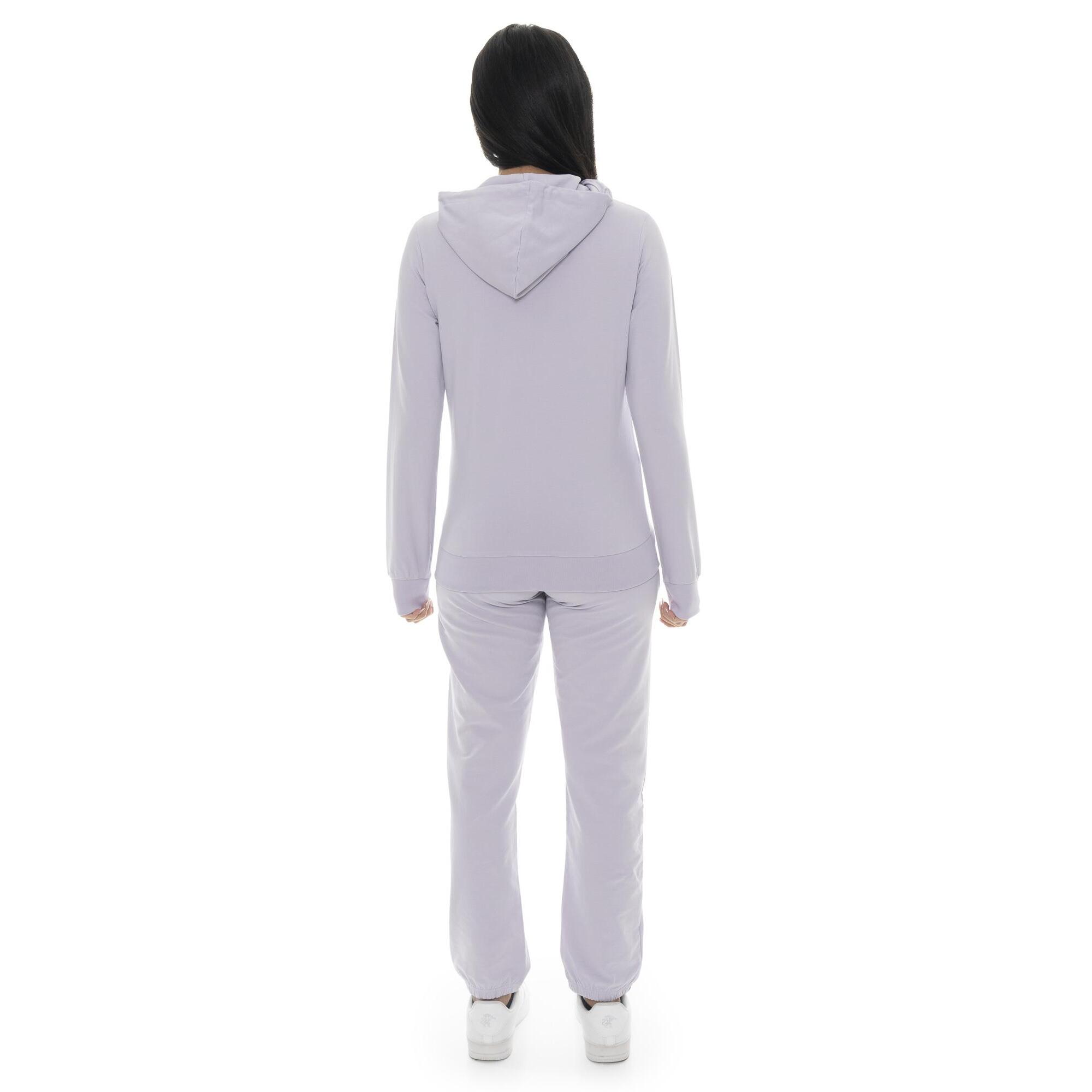 Tuta da donna in cotone non felpato con cappuccio e zip Leone Basic
