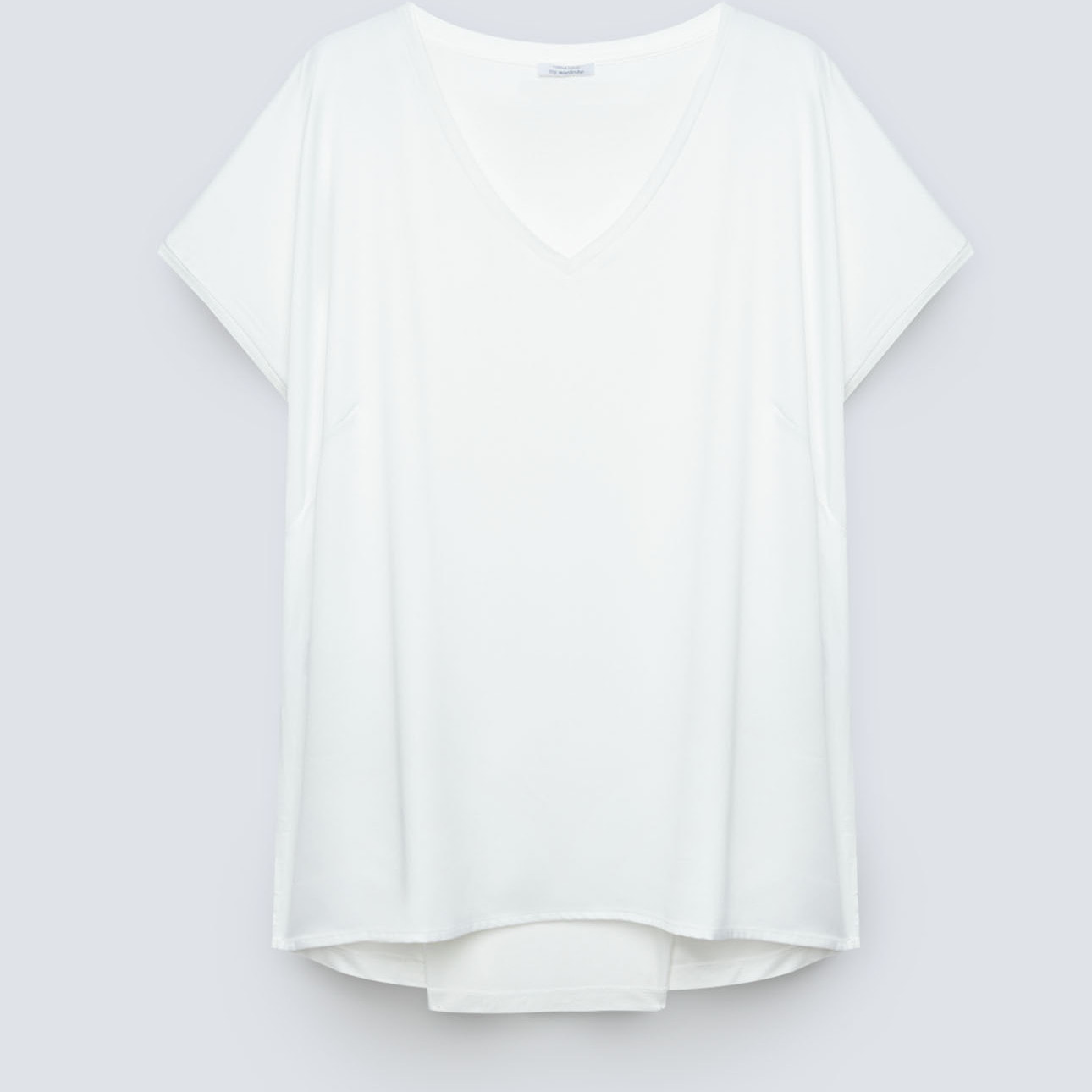 Fiorella Rubino - T-shirt in due tessuti - Bianco