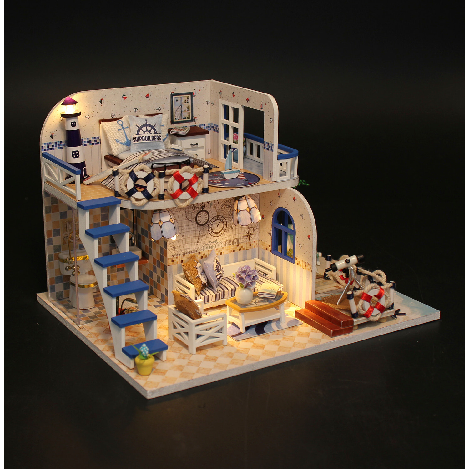 Costa Celeste. Maqueta 3D realista con gran detalle y luces led.