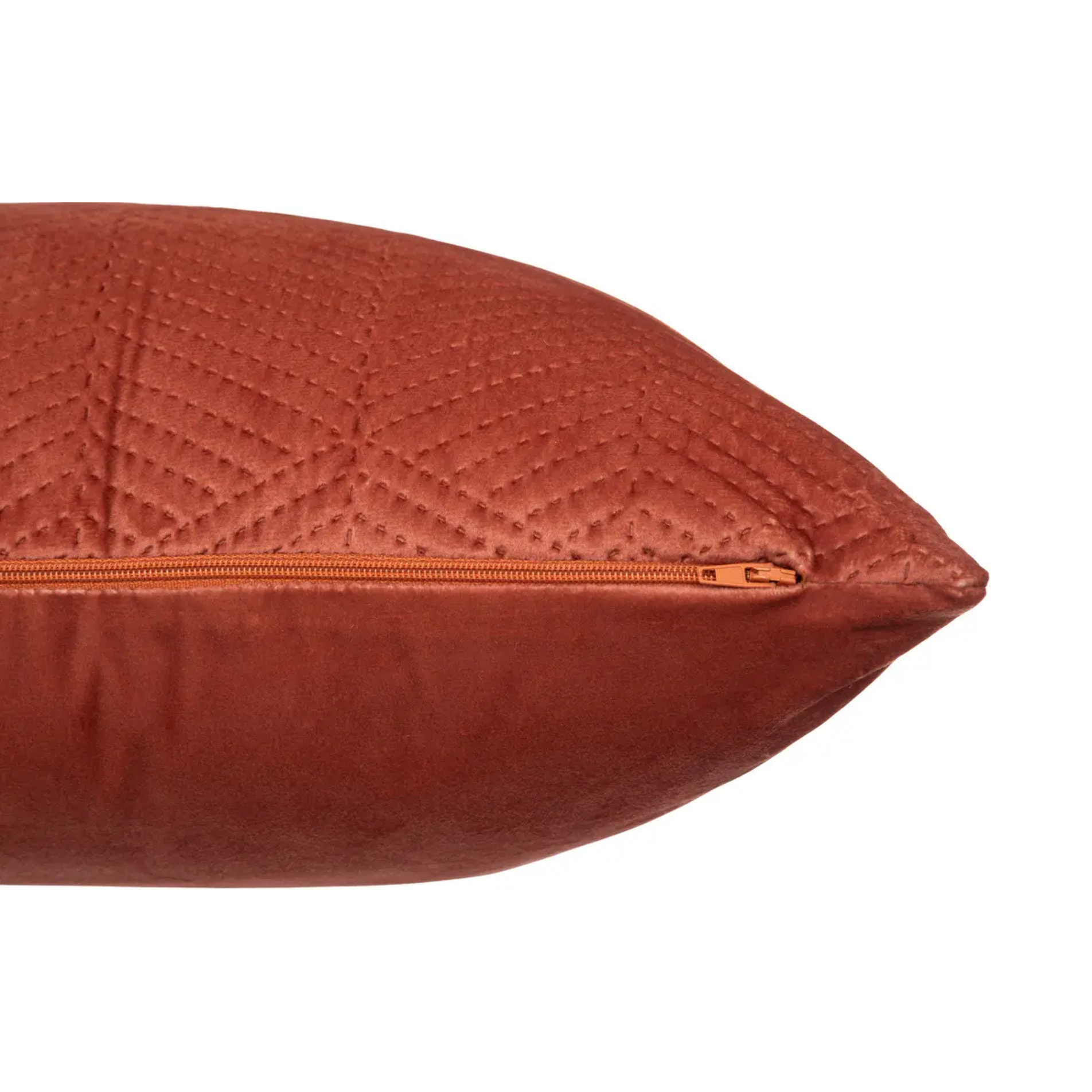 Coussin "Dolce" en velours 40x40cm rose terracotta