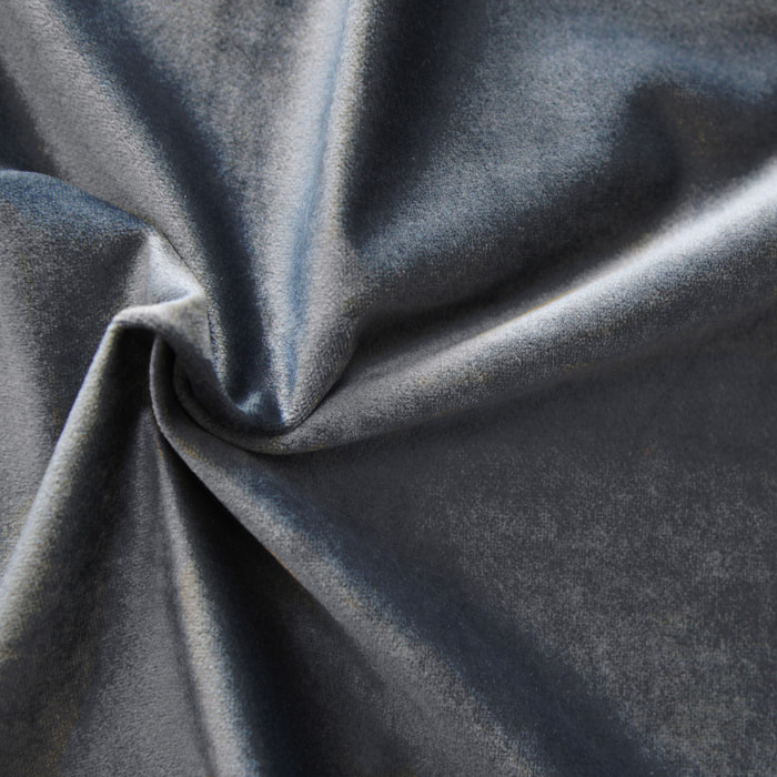 Coussin velours uni déhoussable - Gris anthracite