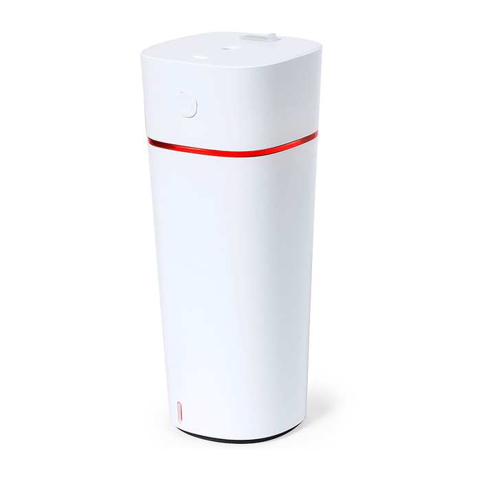 Humidificador de 240 ml con ventilador integrado, 2 modos de vapor e iluminación LED multicolor.