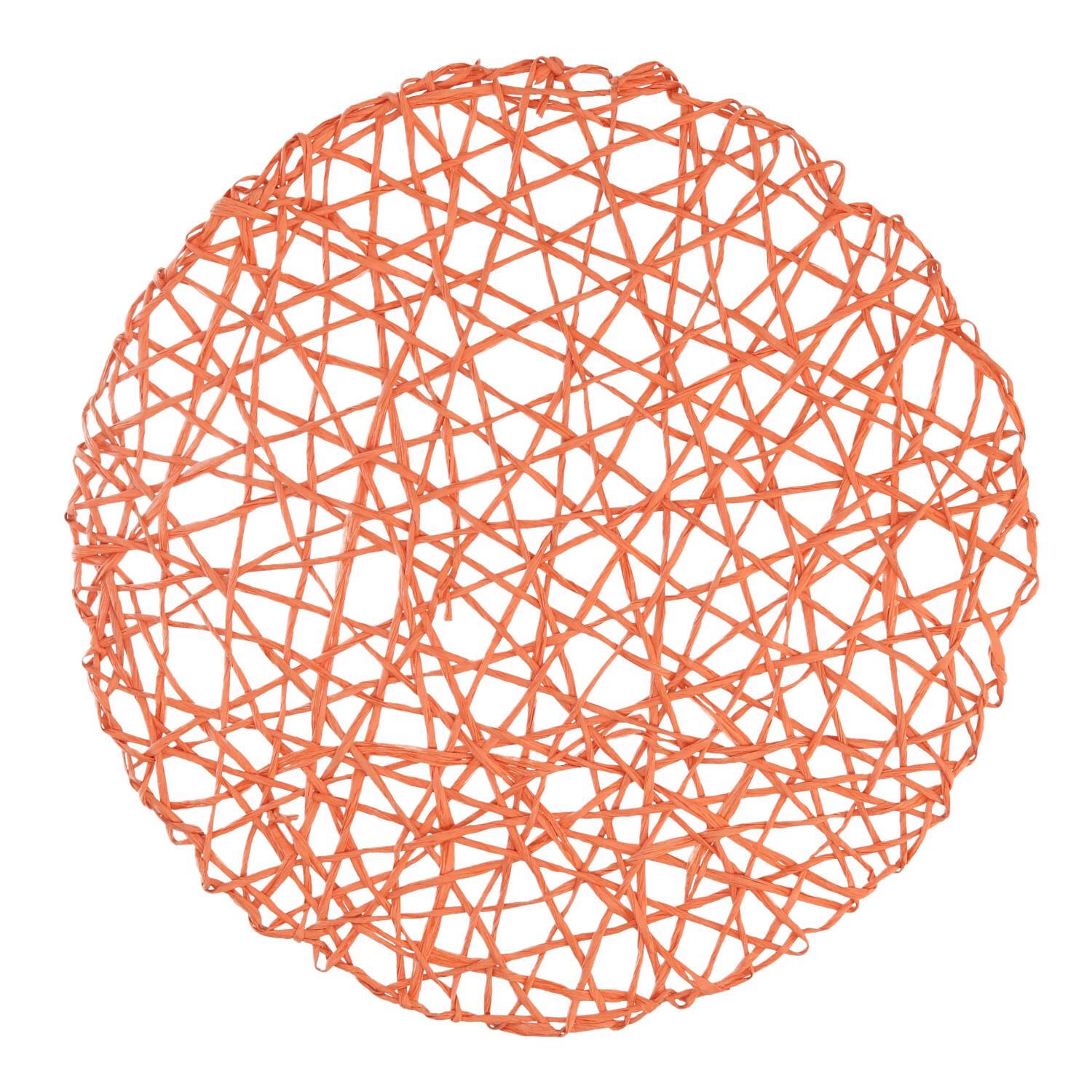 Tovaglietta in carta arancione tondo cm ø38