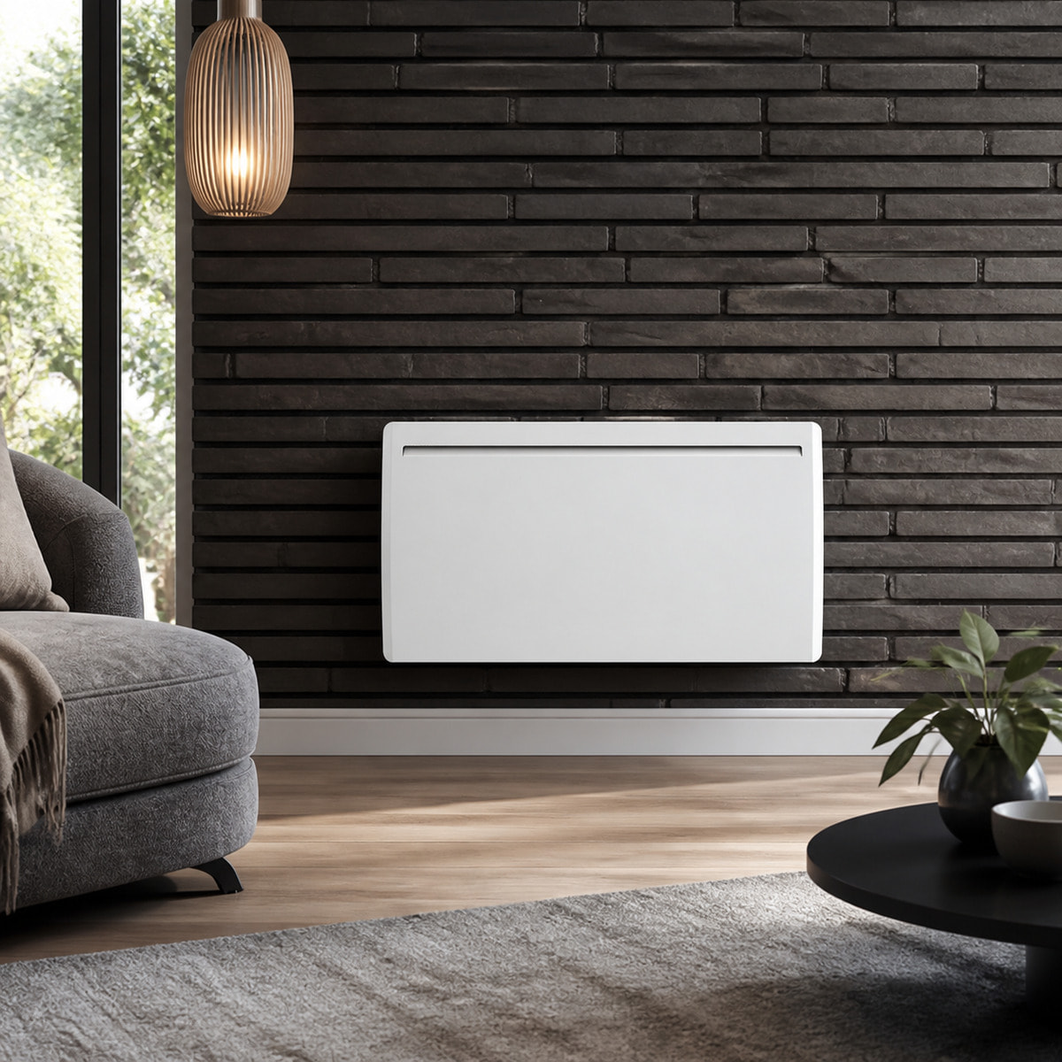 Radiateur inertie ceramique LCD blanc 2000W