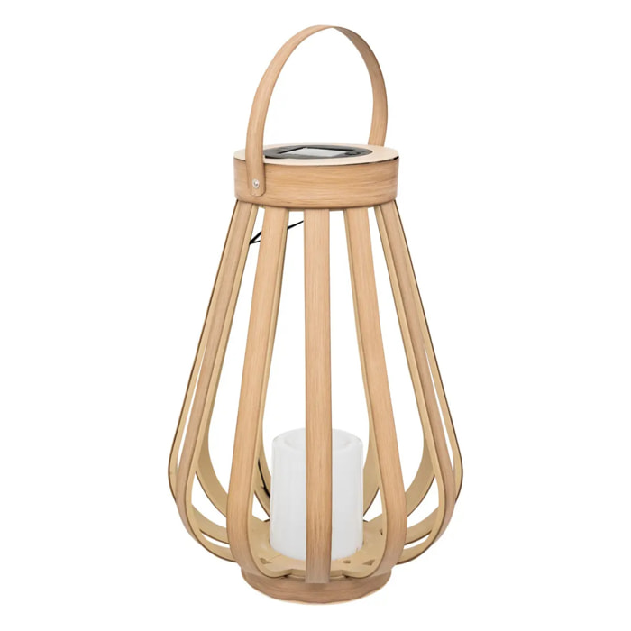 Lanterne solaire "Aria" beige H34,5cm