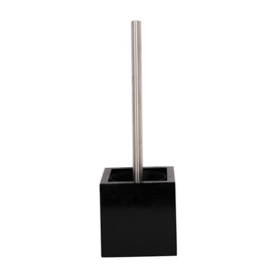 Brosse Wc avec support MDF & Inox Noir Brillant MSV