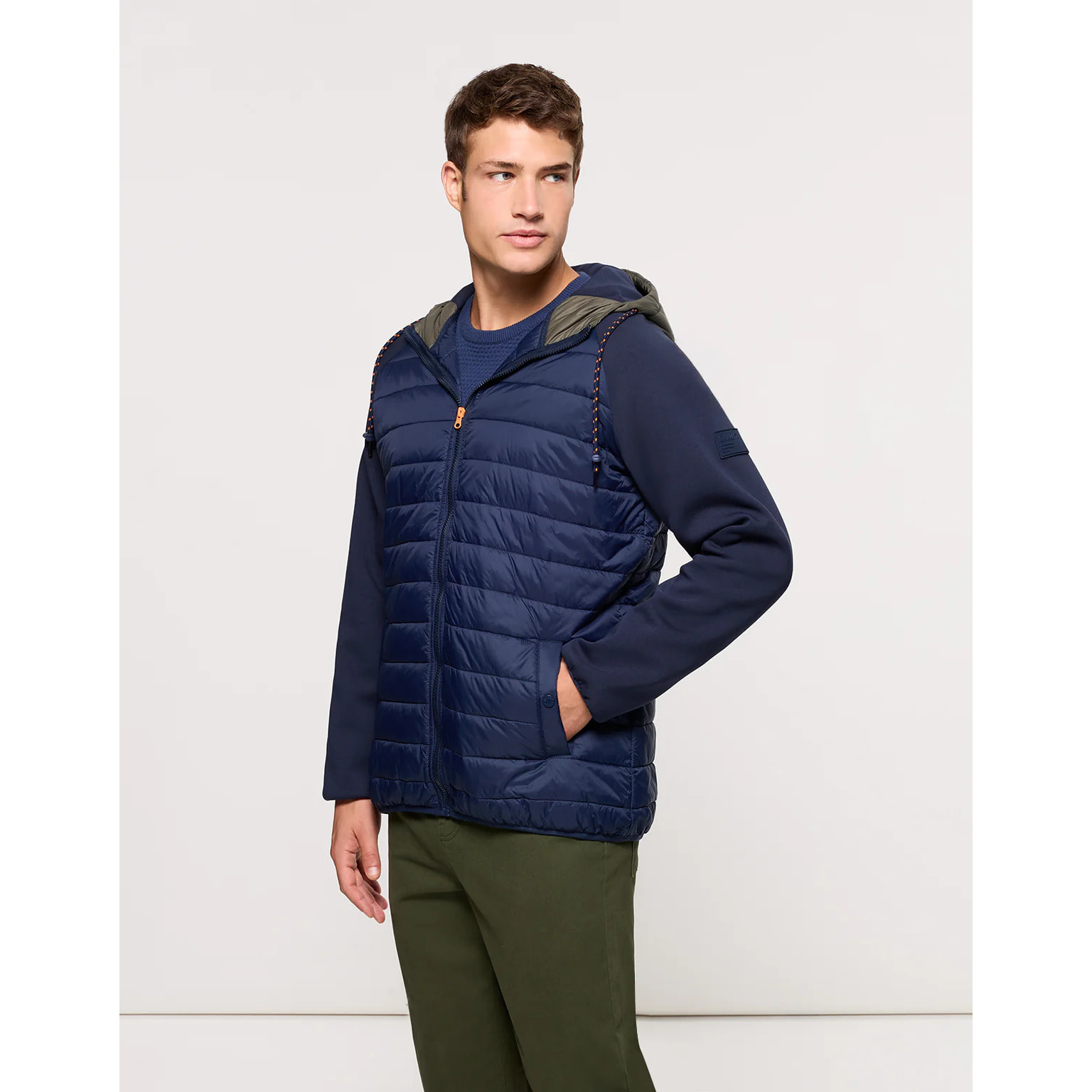 Chaqueta con Capucha Azul Marino - Nuni