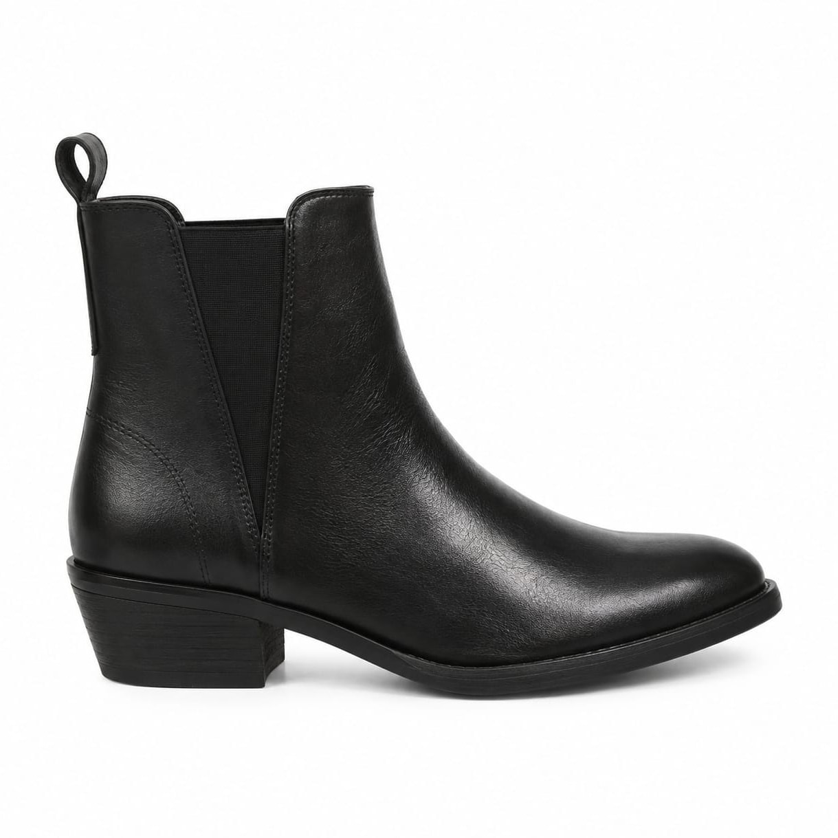 Texano basso in vera pelle - tacco 5 cm