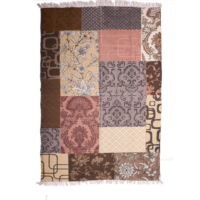 Tapis kilim fait main en coton motif ethnique ROHO