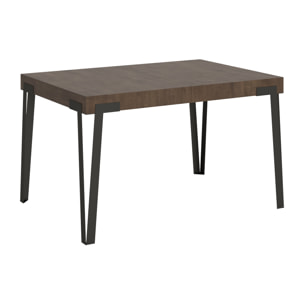 Table extensible 90x130/234 cm Rio Noyer cadre Anthracite