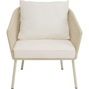 Salon de jardin Elba 4 places crème Kare Design