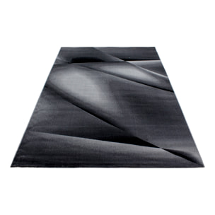 MIAMI - Tapis de salon à motif graphique noir - MIA6590NOI