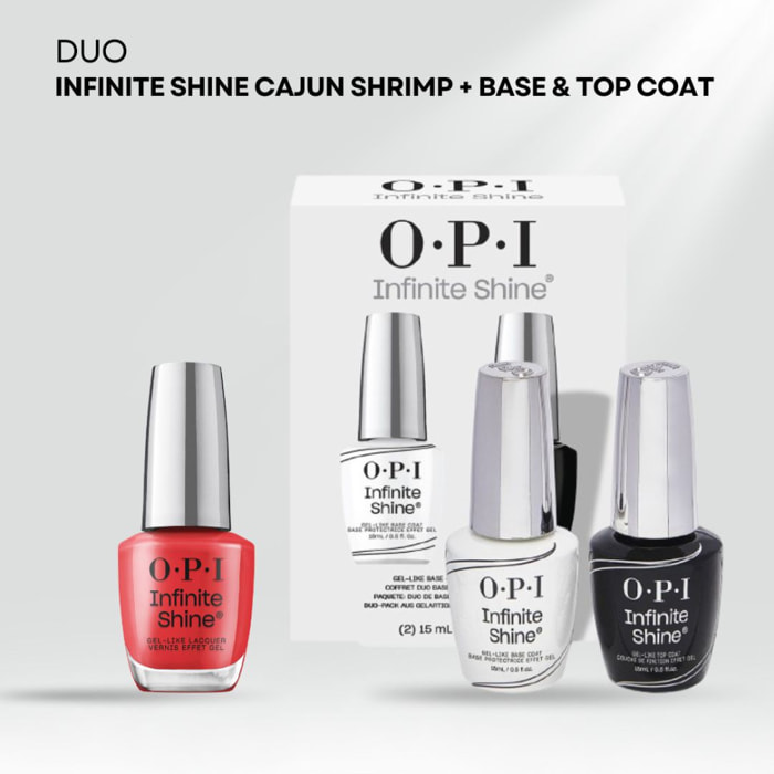 Duo Infinite Shine - Base et op Coat Duo Pack - 30ml Infinite Shine - Cajun Shrimp -15ml