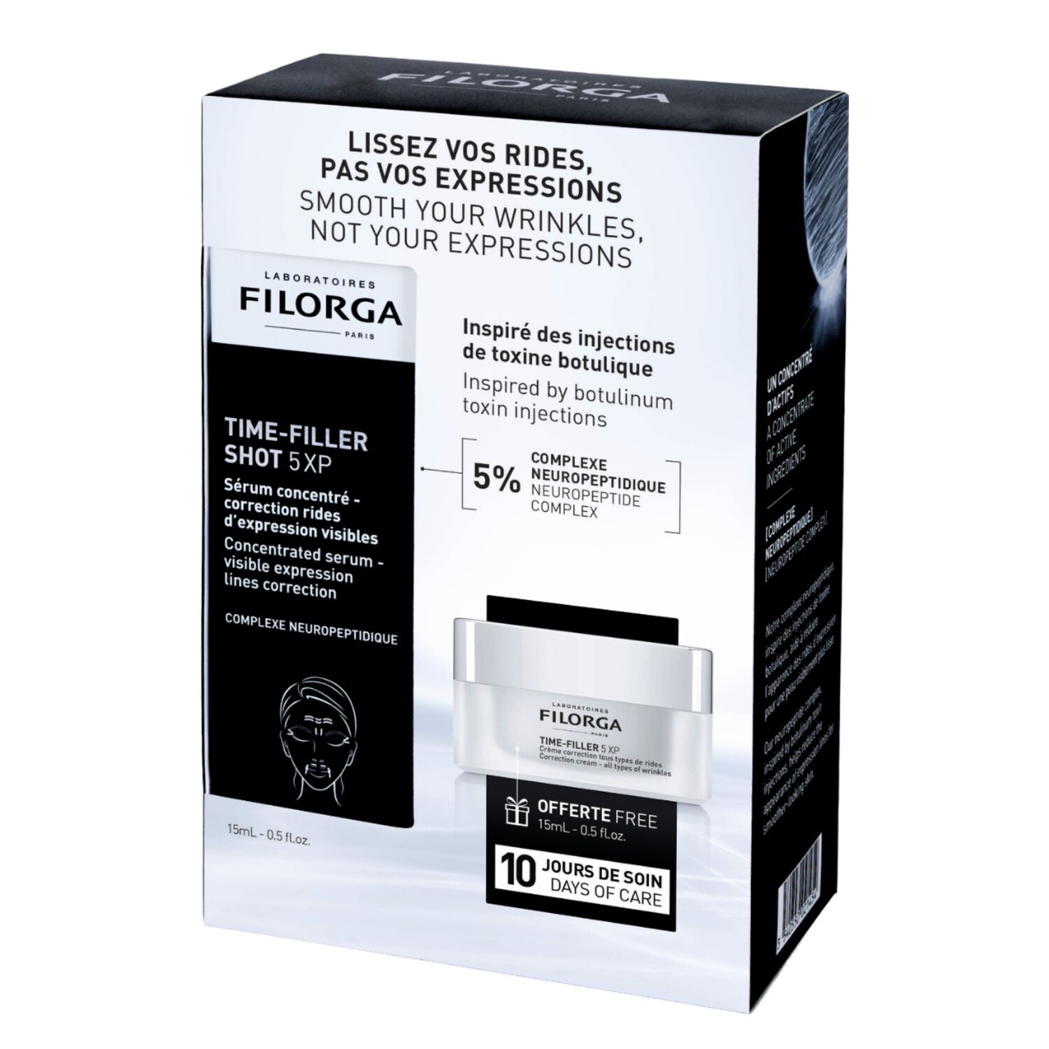 Time-Filler 5 Xp - Coffret Time-Filler Crème Correction 15 ml + Sérum Time-Filler Shot 15 ml