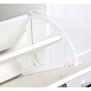 Scarpiera 4 ante in legno bianco 105x82x42 cm