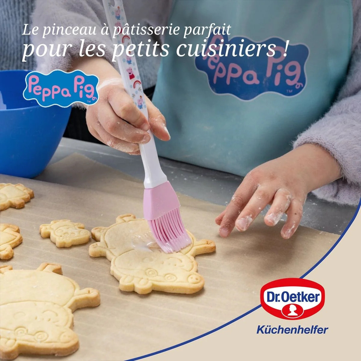 Pinceau à pâtisserie avec poils en silicone 23 cm Dr. Oetker Peppa Pig