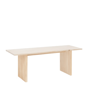 Mesa de centro de madera maciza en tono natural de 120cm Alto: 45 Largo: 120 Ancho: 55