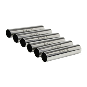 Lot de 6 tubes en inox pour préparations sucrés salés