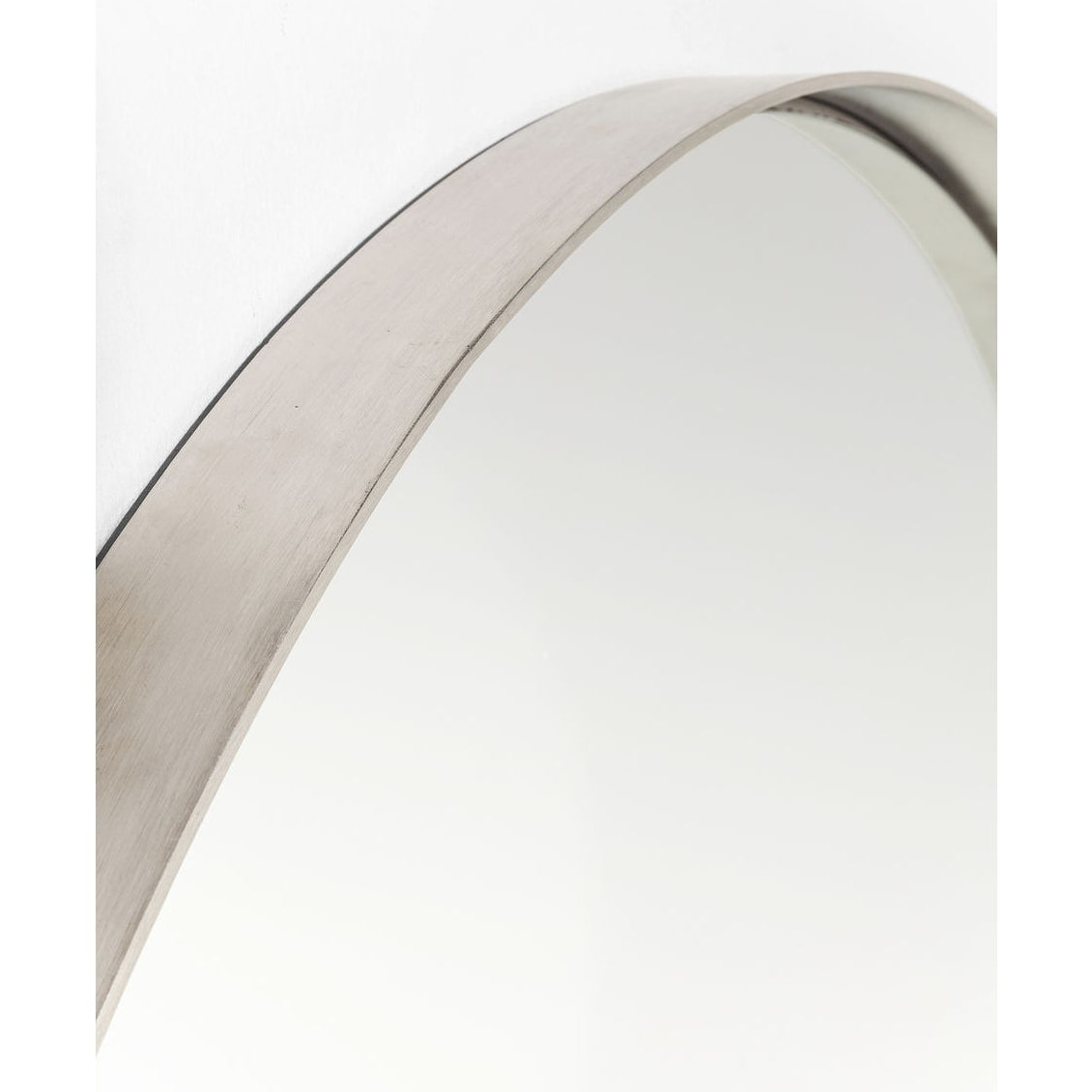 Miroir Curve rond inox 100cm Kare Design