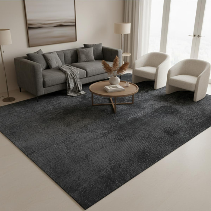 Tapis artisanal doux et soyeux tufté main en viscose