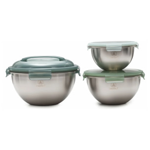 Set de 3 bols en inox 18/8 (20, 24 et 28 cm)