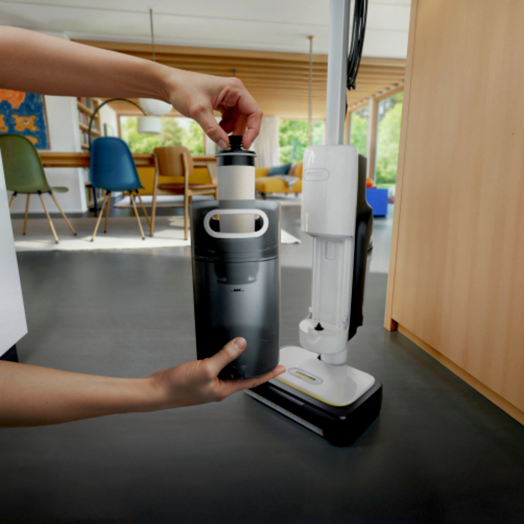 Balai vapeur aspirateur Karcher SCV 4 Steam Vac 1600 W - élimine virus/bactérie