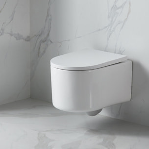 Pack WC Bâti Geberit + WC sans bride Swiss Aqua Technologies + Abattant softclose + Plaque + Brosse Joseph Joseph OFFERTE