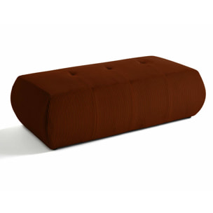 Onyx - pouf d'appoint - en velours côtelé - Terracotta