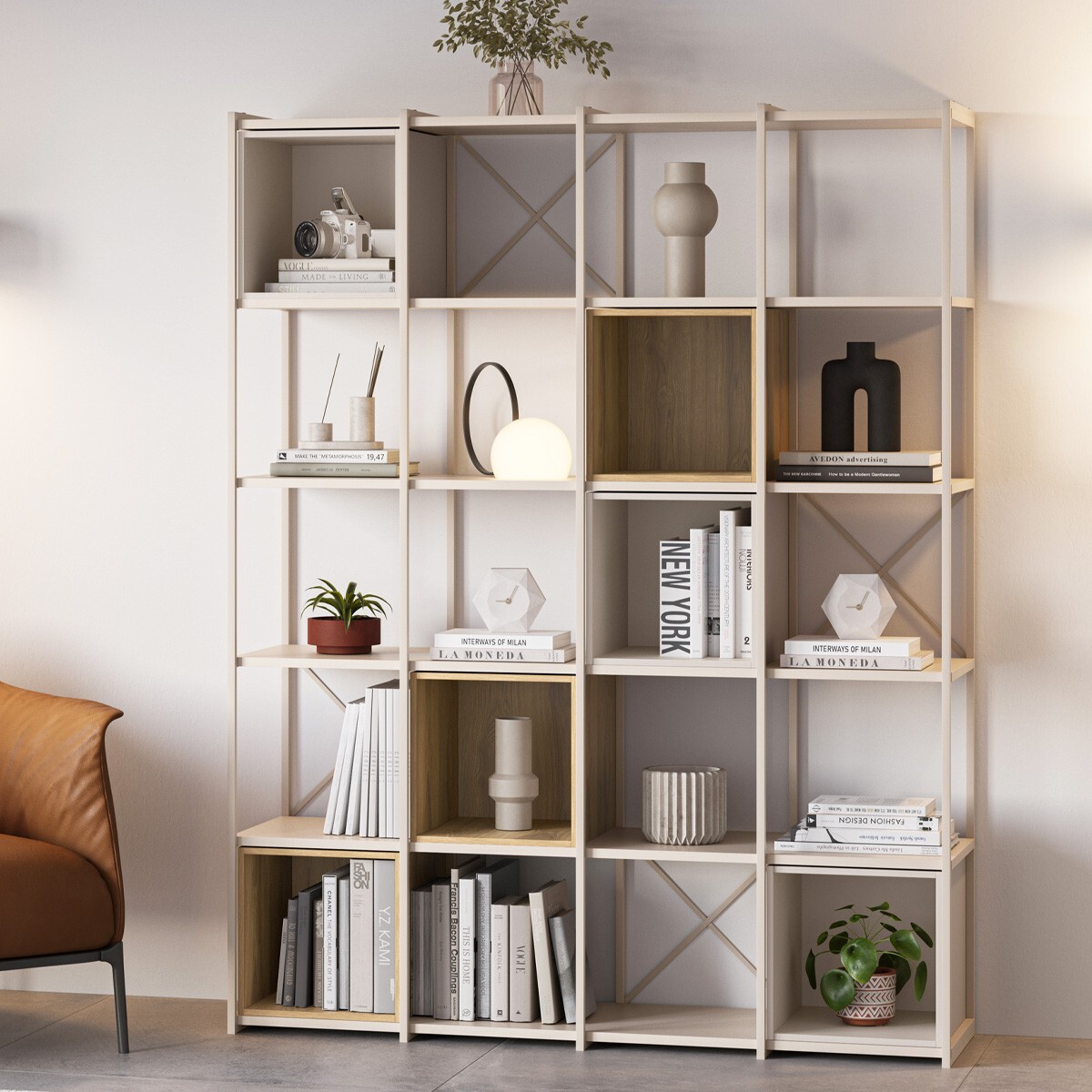 Bibliothèque 5 niveaux en métal - ELIE