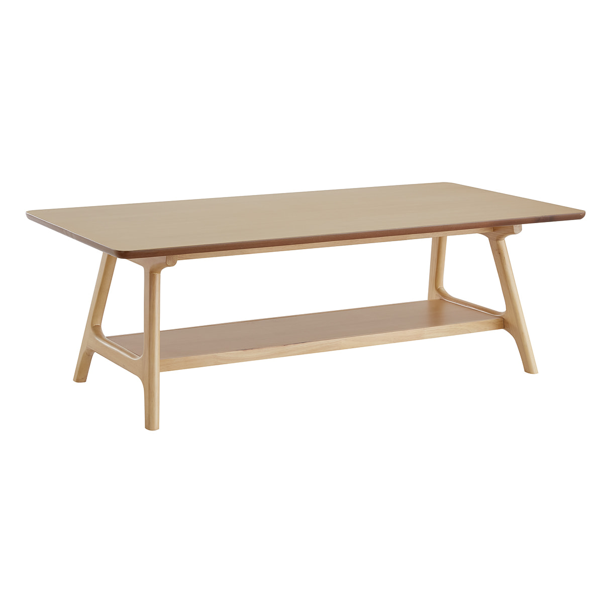 Table basse rectangulaire scandinave finition chêne L120 cm BAKAR