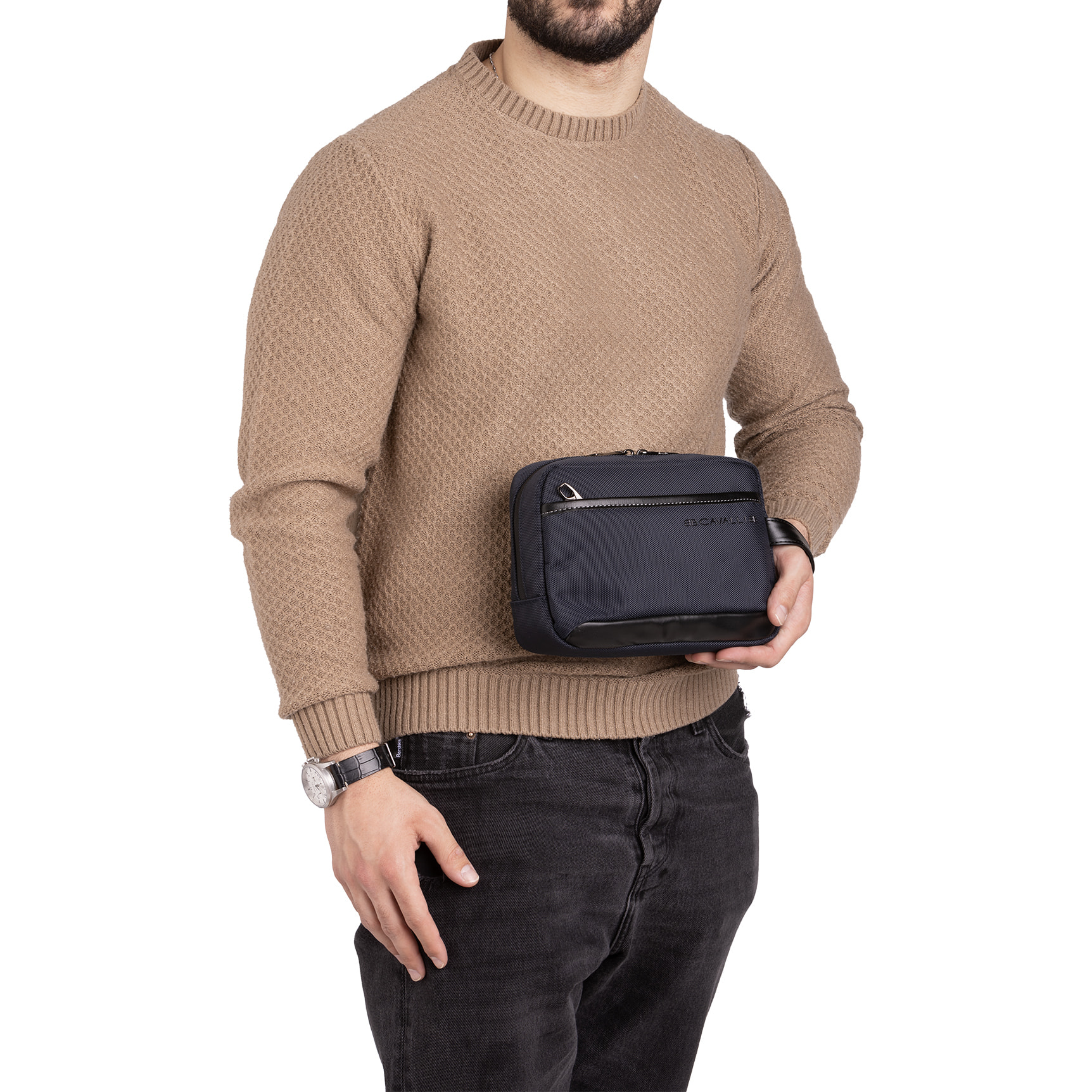 Pochette  da uomo Textile Polyester 25x17x8 cm