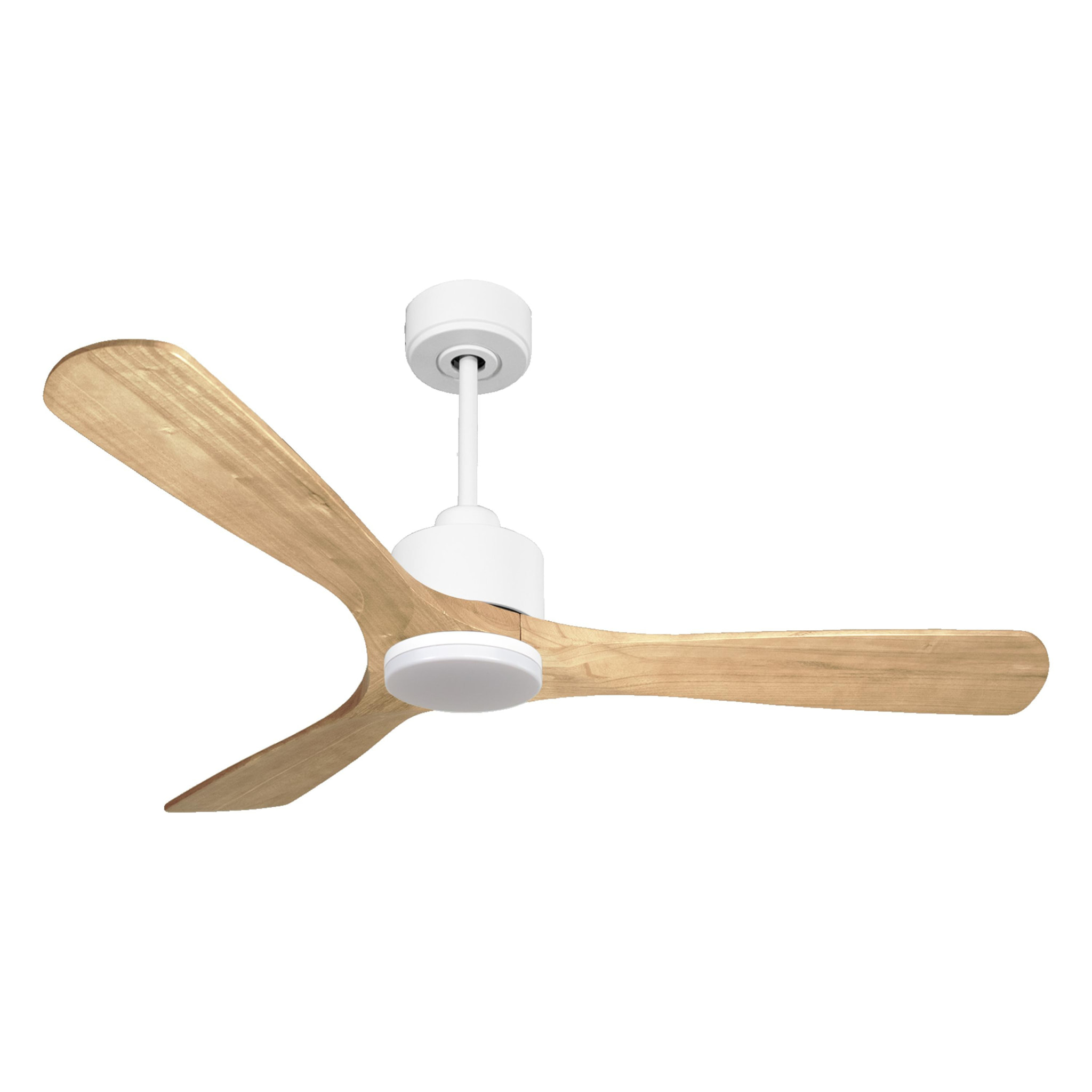 Ventilateur de plafond Réversible  Thermostat Dimmable Wifi Moteur à courant continu Toits en pente Télécommande Lumière à trois tons Hypersilence Mémoire